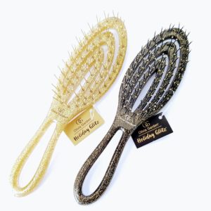 מברשת שיער מיני שחור זהב מנוצנץ אוליביה גרדן Olivia Garden