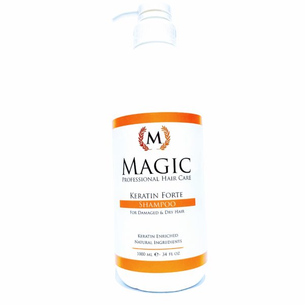 שמפו ללא מלחים מועשר בקרטין לשיער יבש מקורזל מרדני ופגום מג’יק MAGIC